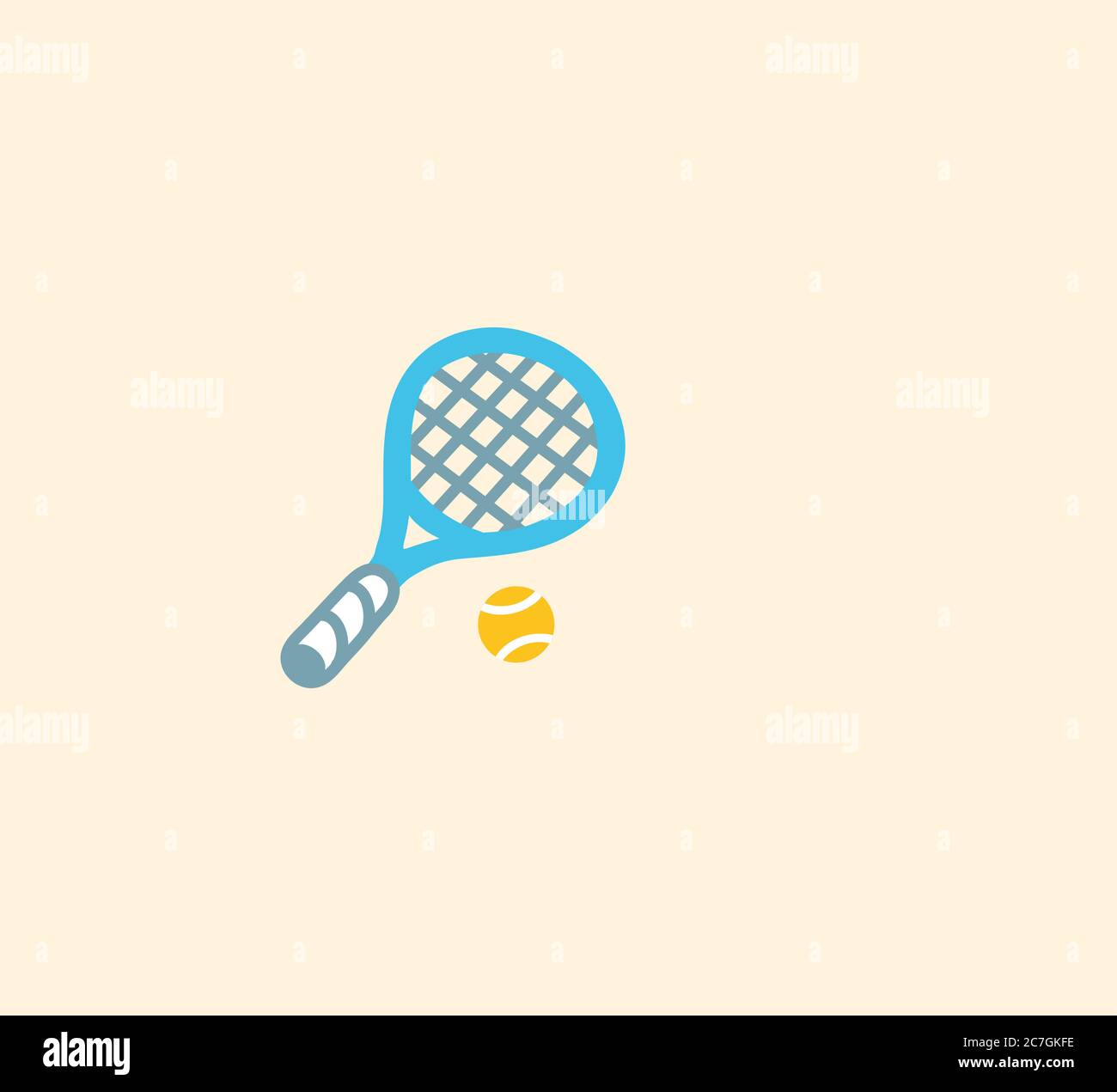 Tennis Vektor isolierte Symboldarstellung. Tennis Icon Stockillustration Stock Vektor