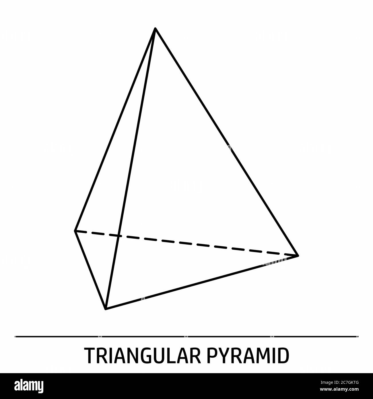 Symbol für die Dreiecksstruktur der Pyramide Stock Vektor