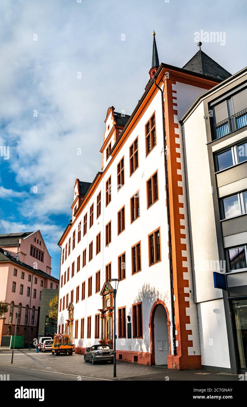 Domus Universitatis, ein historisches Universitätsgebäude in Mainz Stockfoto