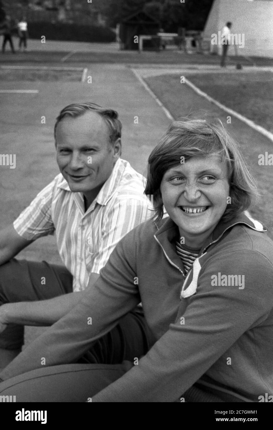 1978 08 28. Galina Murašova - litauische Athletin, Diskuswurf. Stockfoto
