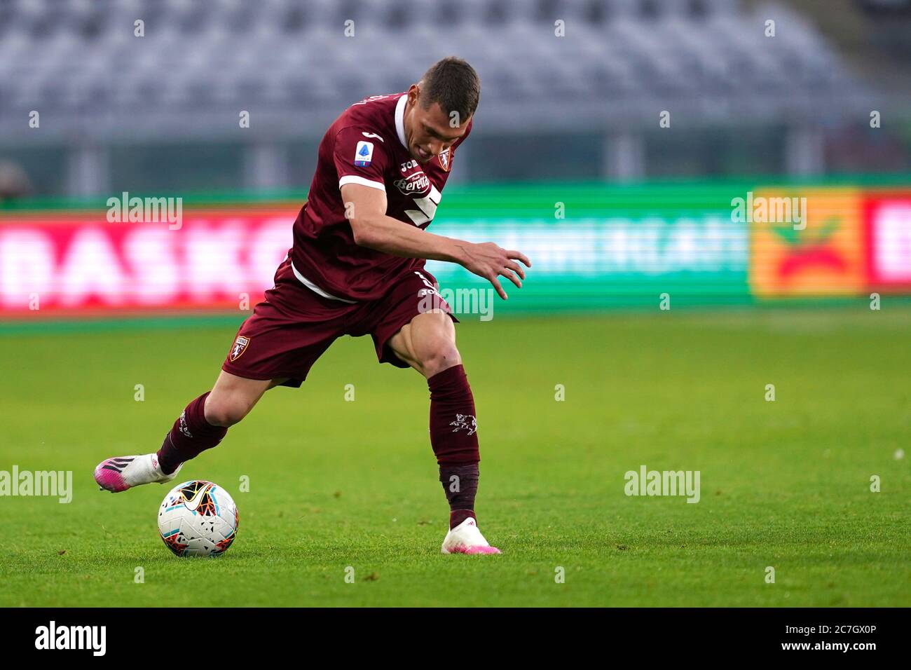 Turin (ITALIEN). Juli 2020. Italienische Fußball Serie A. Turin FC vs Genua FC. Andrea Belotti vom FC Turin . Stockfoto