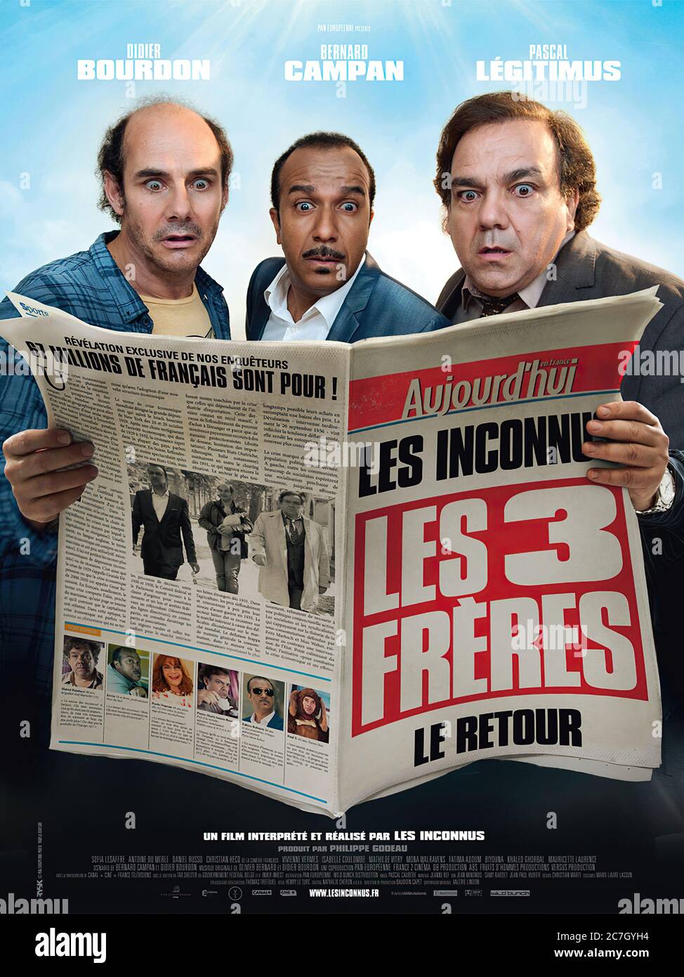 Les Trois Frêres Le Retour - Filmposter Stockfoto