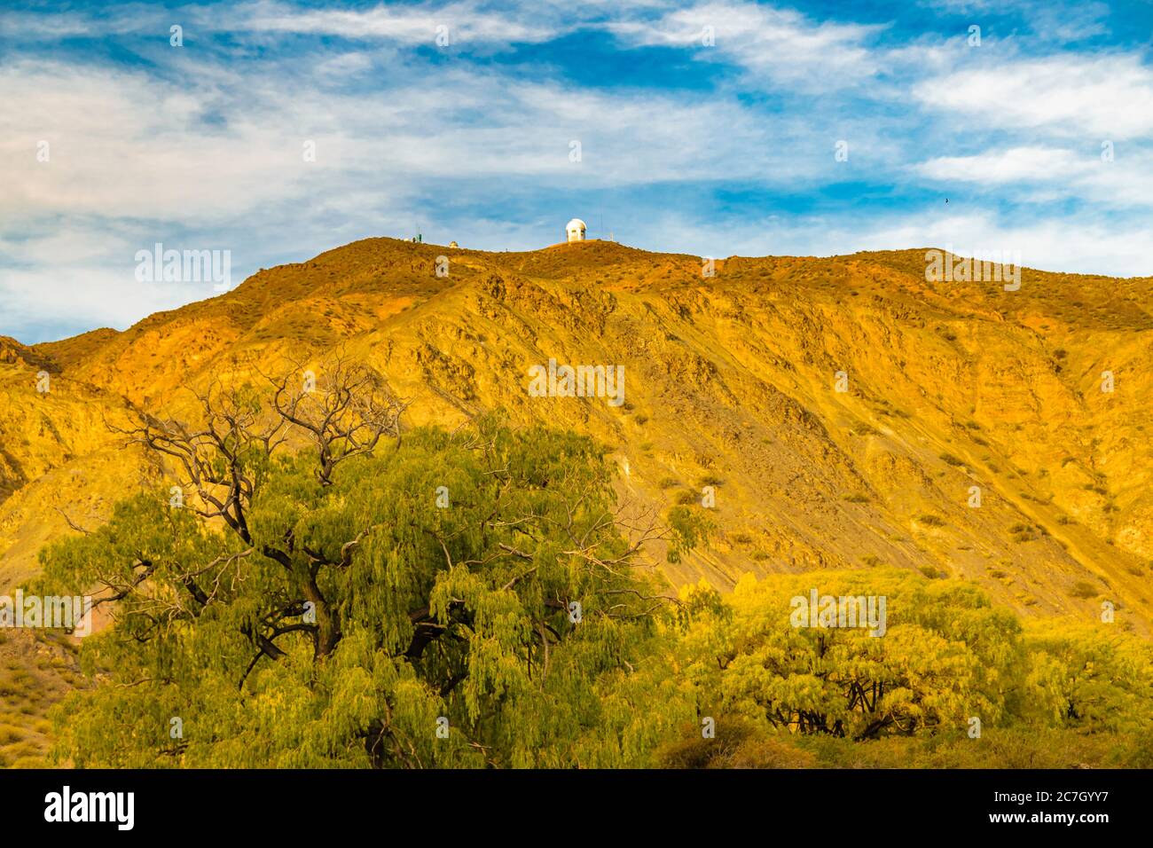 Leere Landschaft Szene in el leoncito Nationalpark, Calingasta Bezirk, san juan Provinz, argentinien Stockfoto