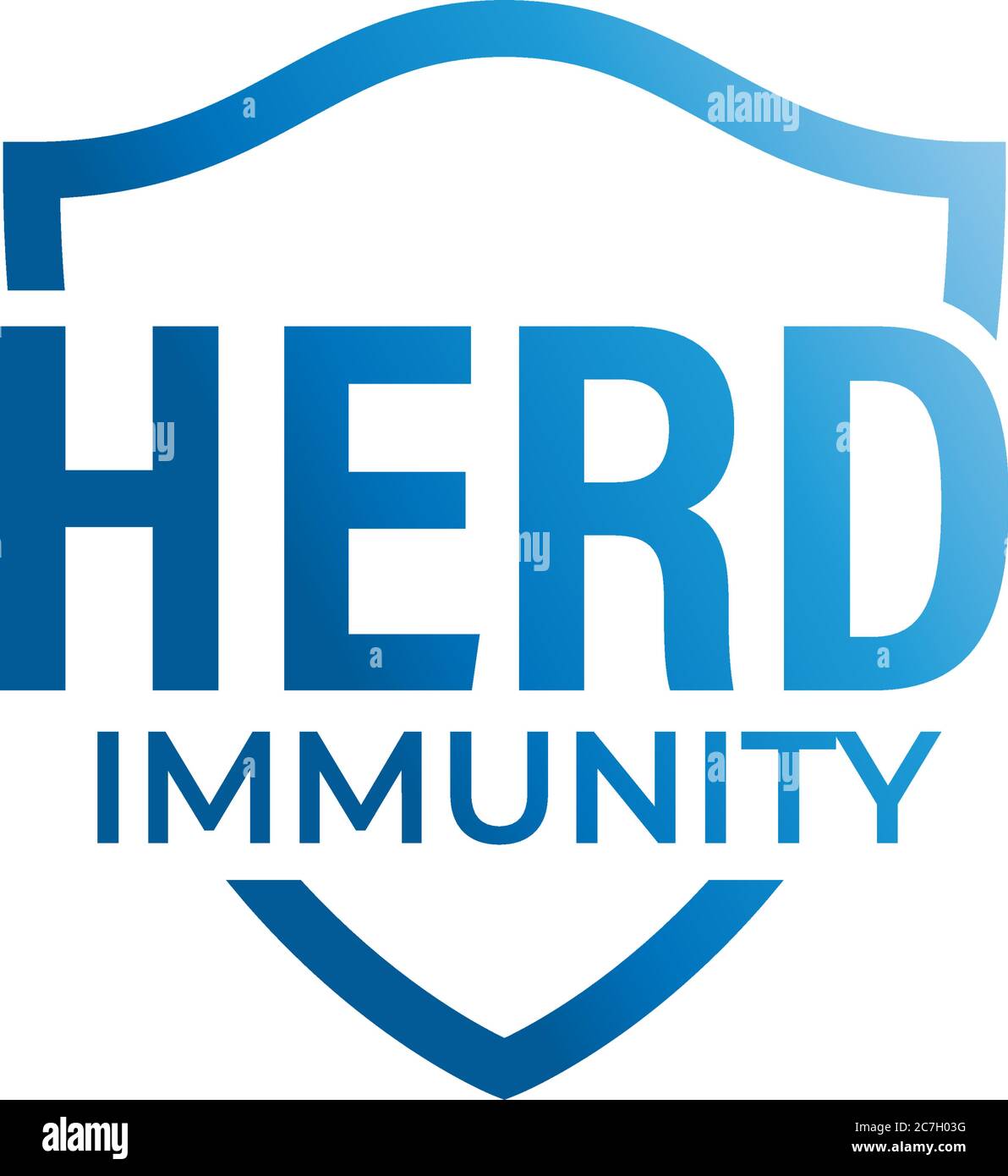 Logo-Symbol für Herdenimmunität für neues normales livestye-Konzept. Nach dem Coronavirus oder Covid-19, was die Lebensweise des Menschen zu einem neuen Normalzustand verändert. Stock Vektor