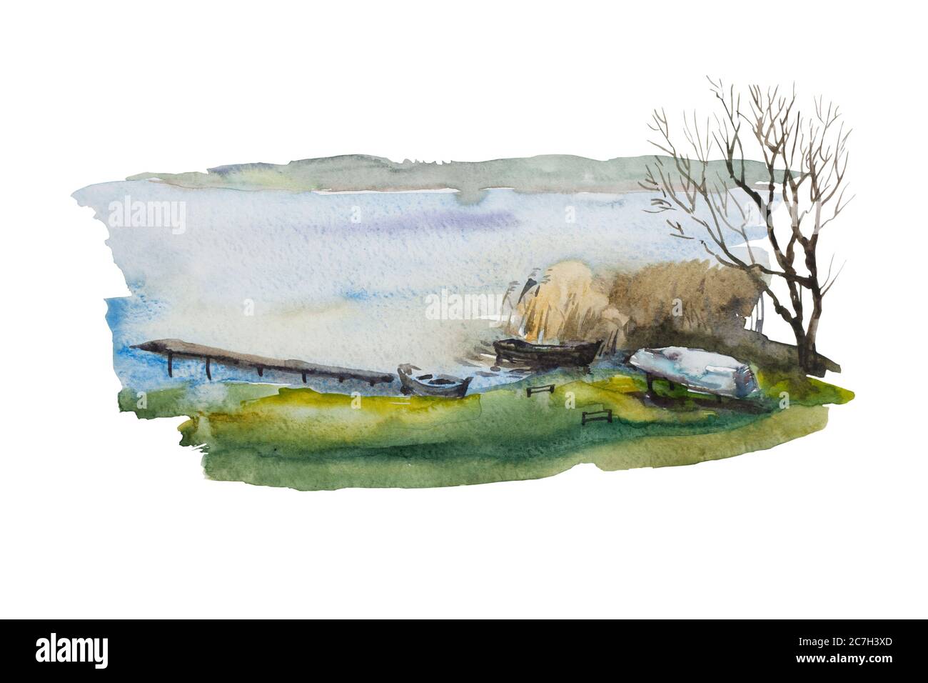 Watercolor Painting Landscape Stockfotos Und Bilder Kaufen Seite 3 Alamy