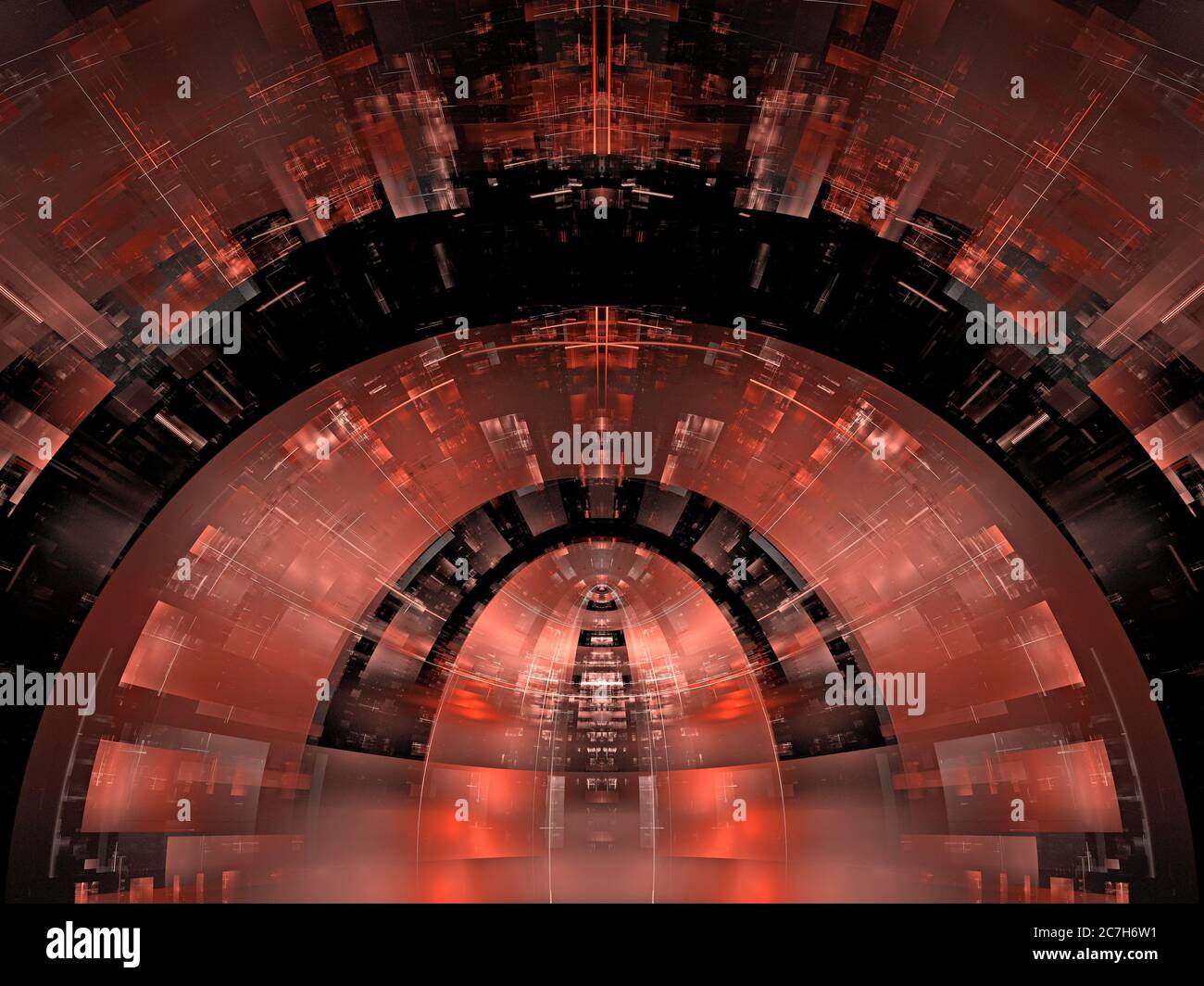 Futuristische Sci Fi Hintergrund - 3D Flamme fraktale Kunst Stockfoto