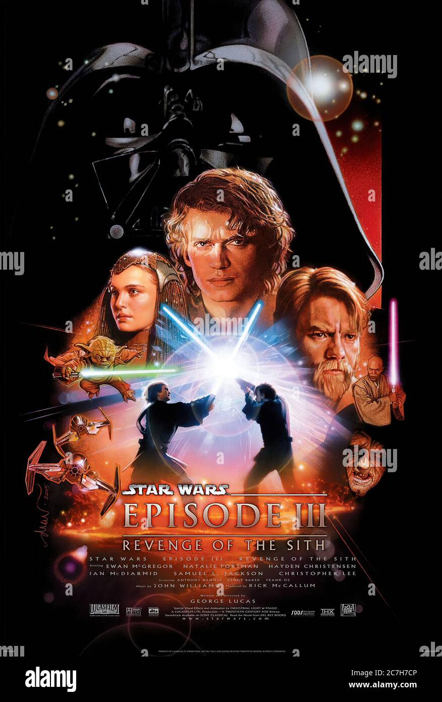 Star Wars Episode III Rache der Sith - Filmposter Stockfoto