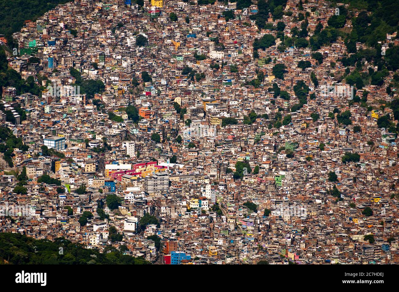 Größter Slum Rocinha, schlechte Wohngebiet in Rio de Janeiro, Brasilien Stockfoto