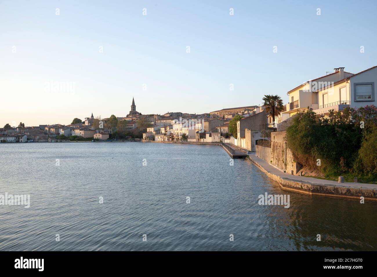 Kirche Saint Michel, Becken von Castelnaudary, Canal du Midi, Frankreich, Frankreich Stockfoto