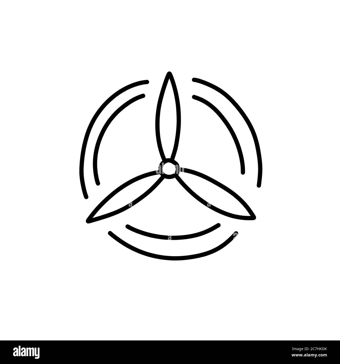 Windpark Doodle Symbol, Vektor-Illustration Stock Vektor