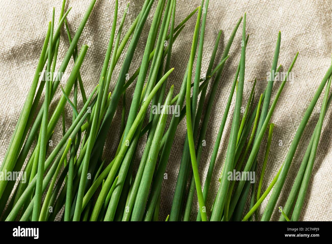 Roh Grün Bio frischen Schnittlauch bereit zum Kochen mit Stockfoto