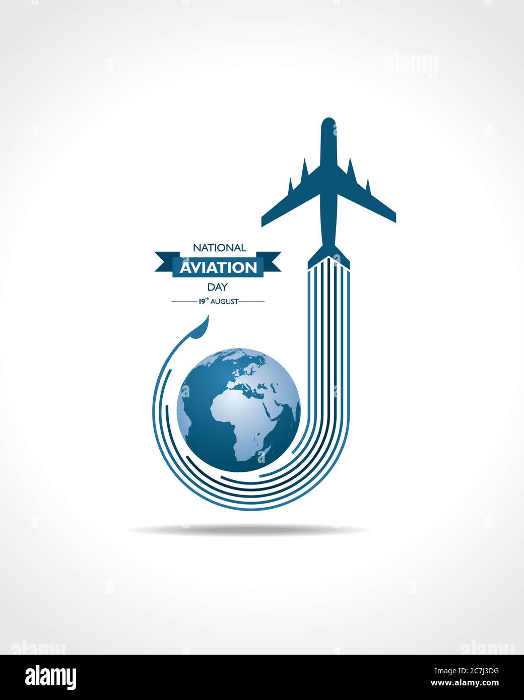 National Aviation Day, der in den Vereinigten Staaten im August 19 Konzept gefeiert wird. Design für Poster, Grußkarte, Banner, Hintergrund. Stock Vektor