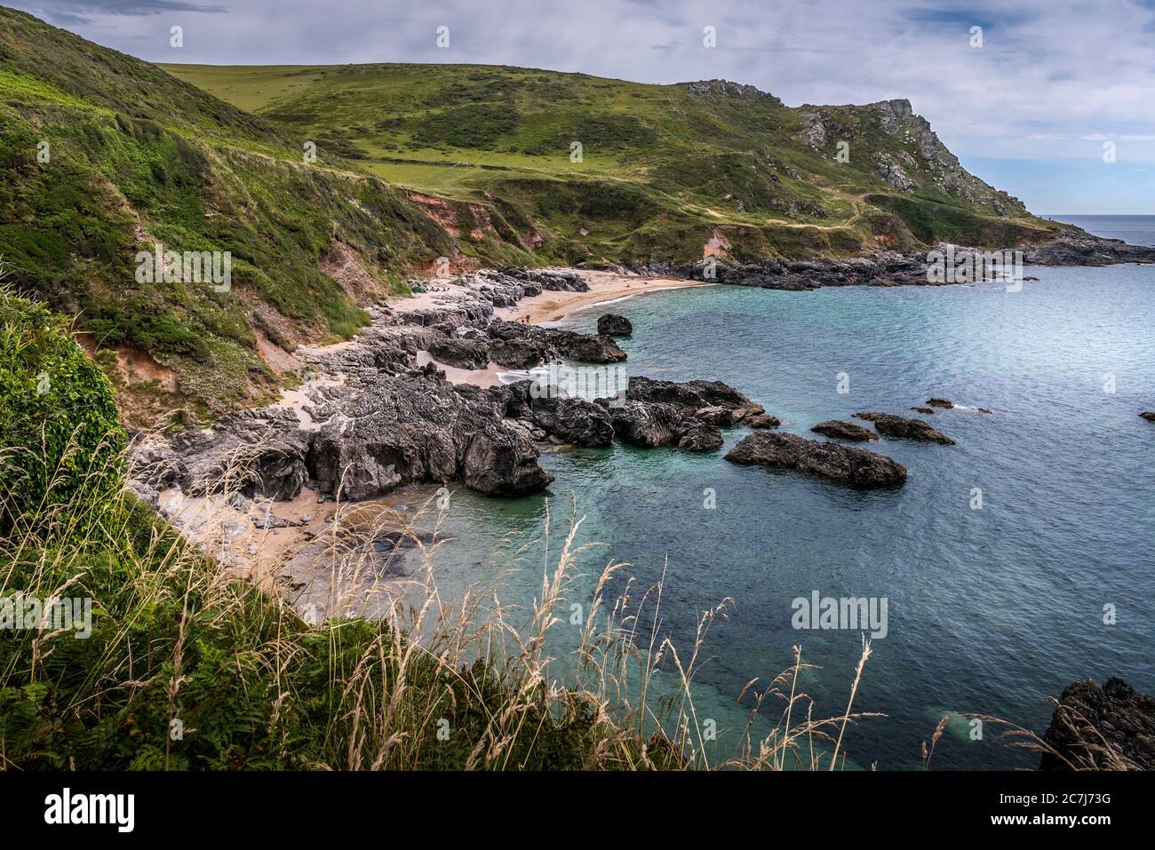 Mattiscombe Sands in der Nähe des Startpunkts South Devon. Stockfoto