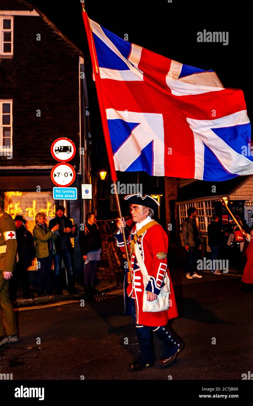 Bonfire Night (Guy Fawkes Night) Celebrations, Lewes, East Sussex, Großbritannien Stockfoto