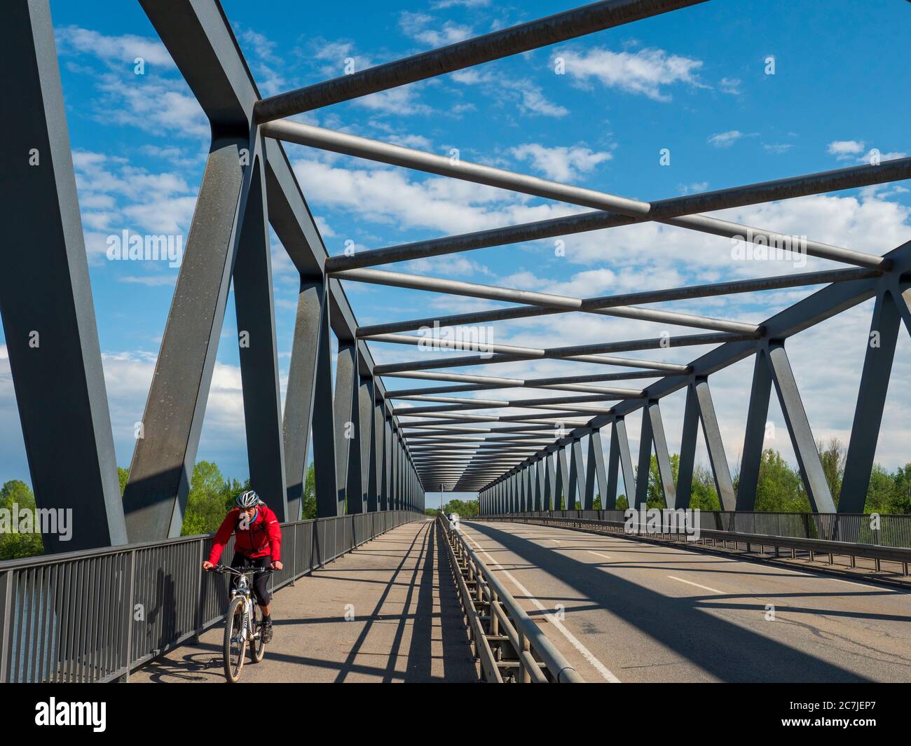 Brücke, Donau bei Donaustauf, Bayern, Deutschland Stockfoto