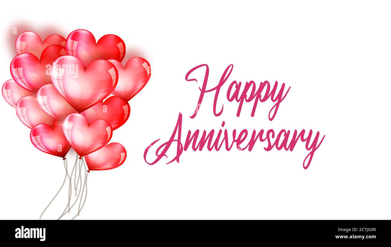 Happy Birthday Card Template Balloons Stockfotos Und Bilder Kaufen Alamy