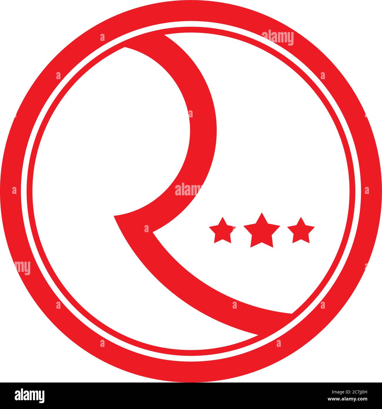 Buchstabe r Stern Kreis geometrische Logo Vektor Stock Vektor