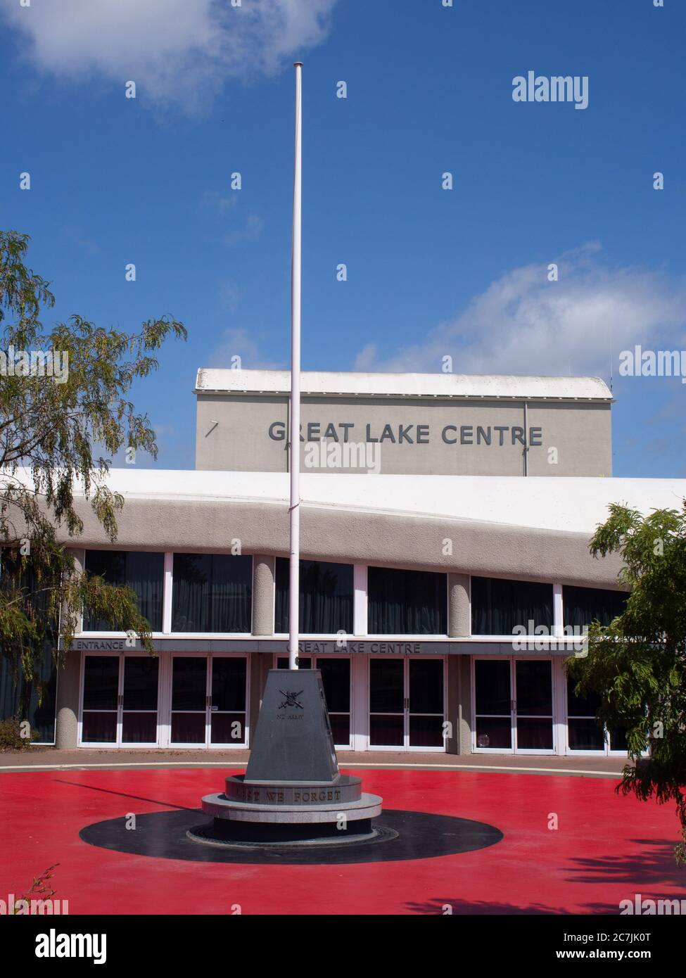Tolles Gebäude Im Lake Center In Taupo Stockfoto