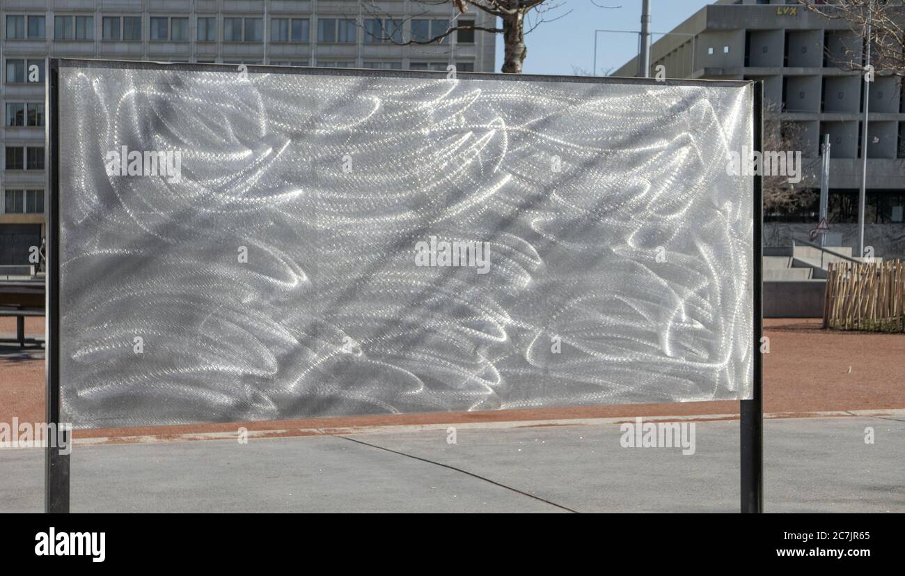 Gebürstetes Aluminiumblech Stockfoto