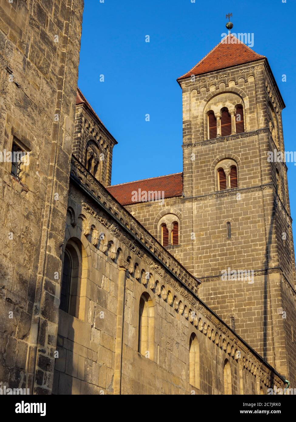 Stiftskirche, Quedlinburg, UNESCO-Weltkulturerbe, Sachsen-Anhalt, Deutschland Stockfoto