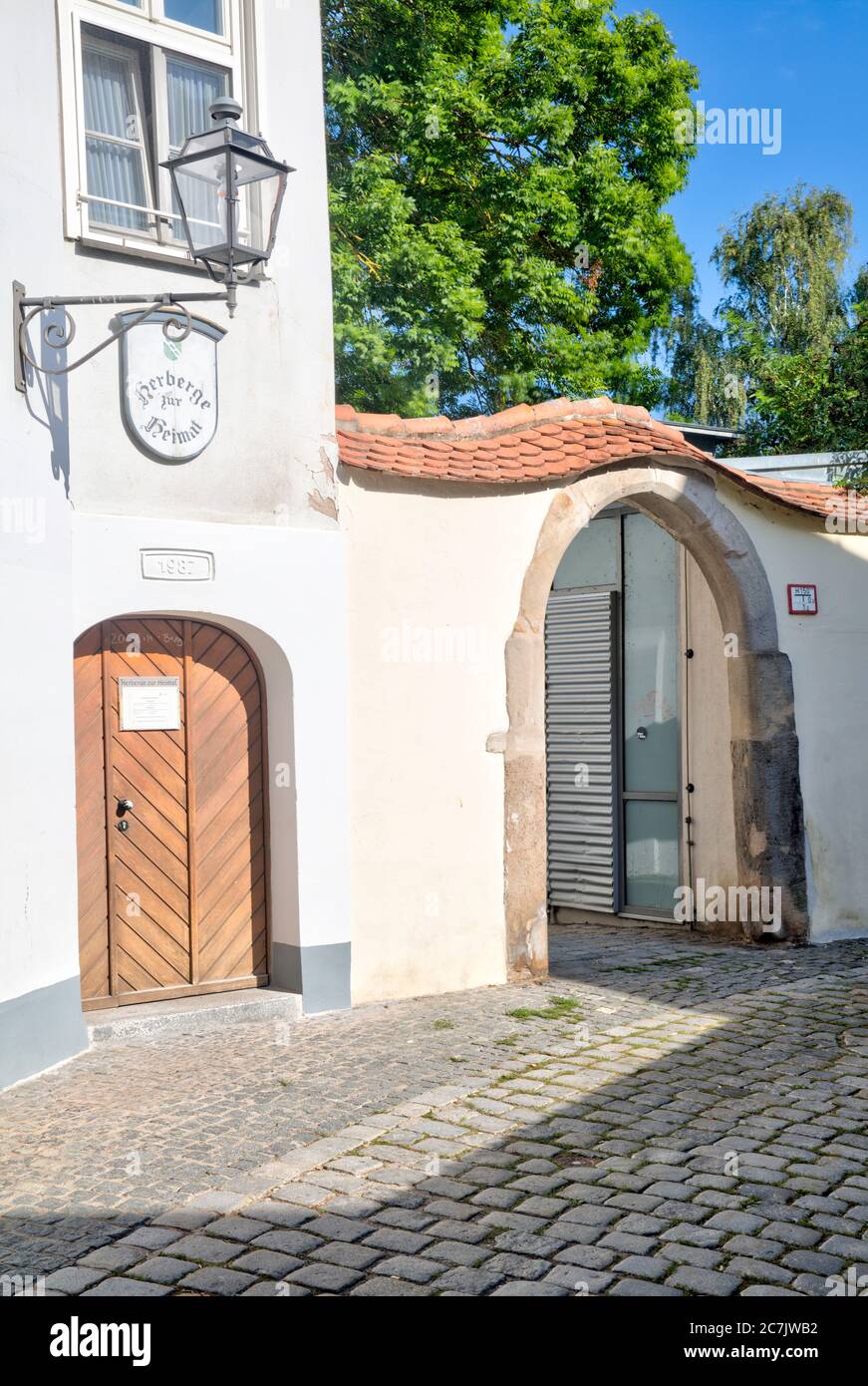 Hostel zu Hause, Haus Fassade, Obdachlosenunterkunft, Sozialeinrichtung, Stiftung, Ansbach, Franken, Bayern, Deutschland, Europa, Stockfoto