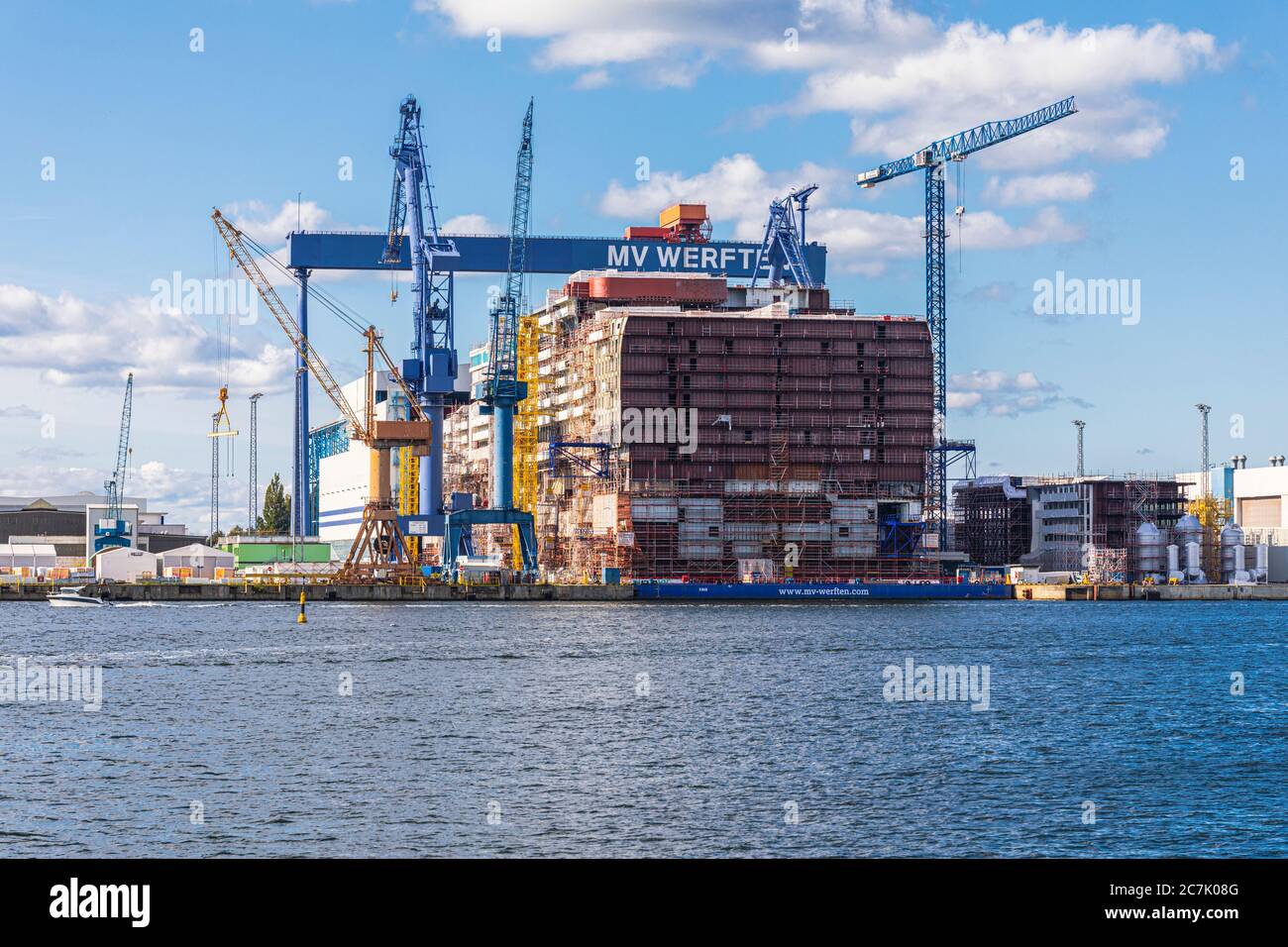 MV Werften, Schiffbau, Warnemünde, Mecklenburg-Vorpommern, Deutschland Stockfoto