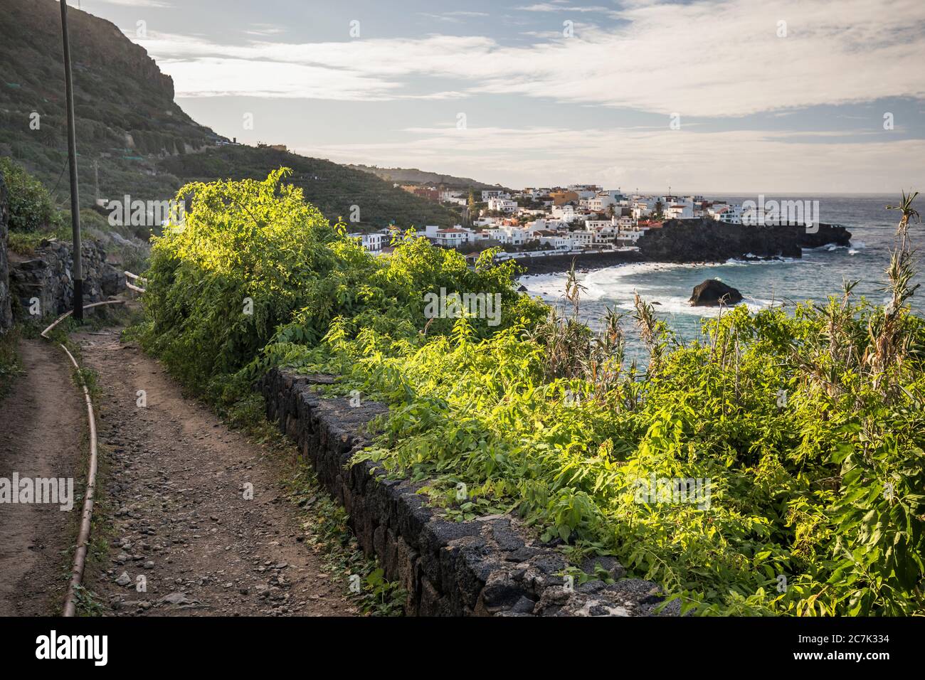 Küstenweg nach Las Aguas an der Nordküste, Atlantik, Teneriffa, Kanarische Inseln, Spanien Stockfoto
