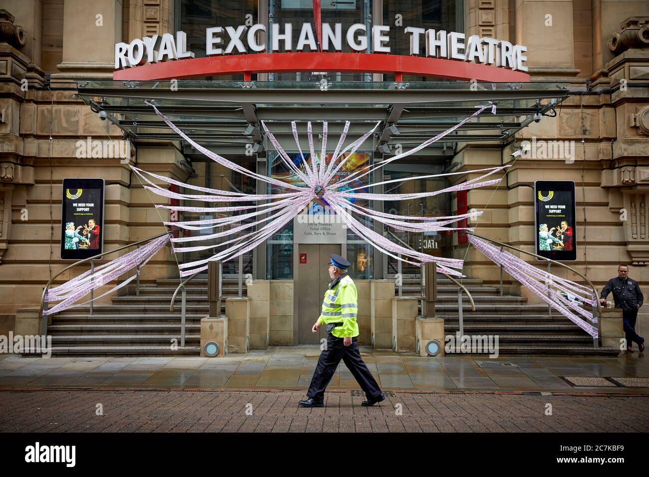 Royal Exchange Theatre in Manchester wegen der Covid 19 Pandemie geschlossen Stockfoto