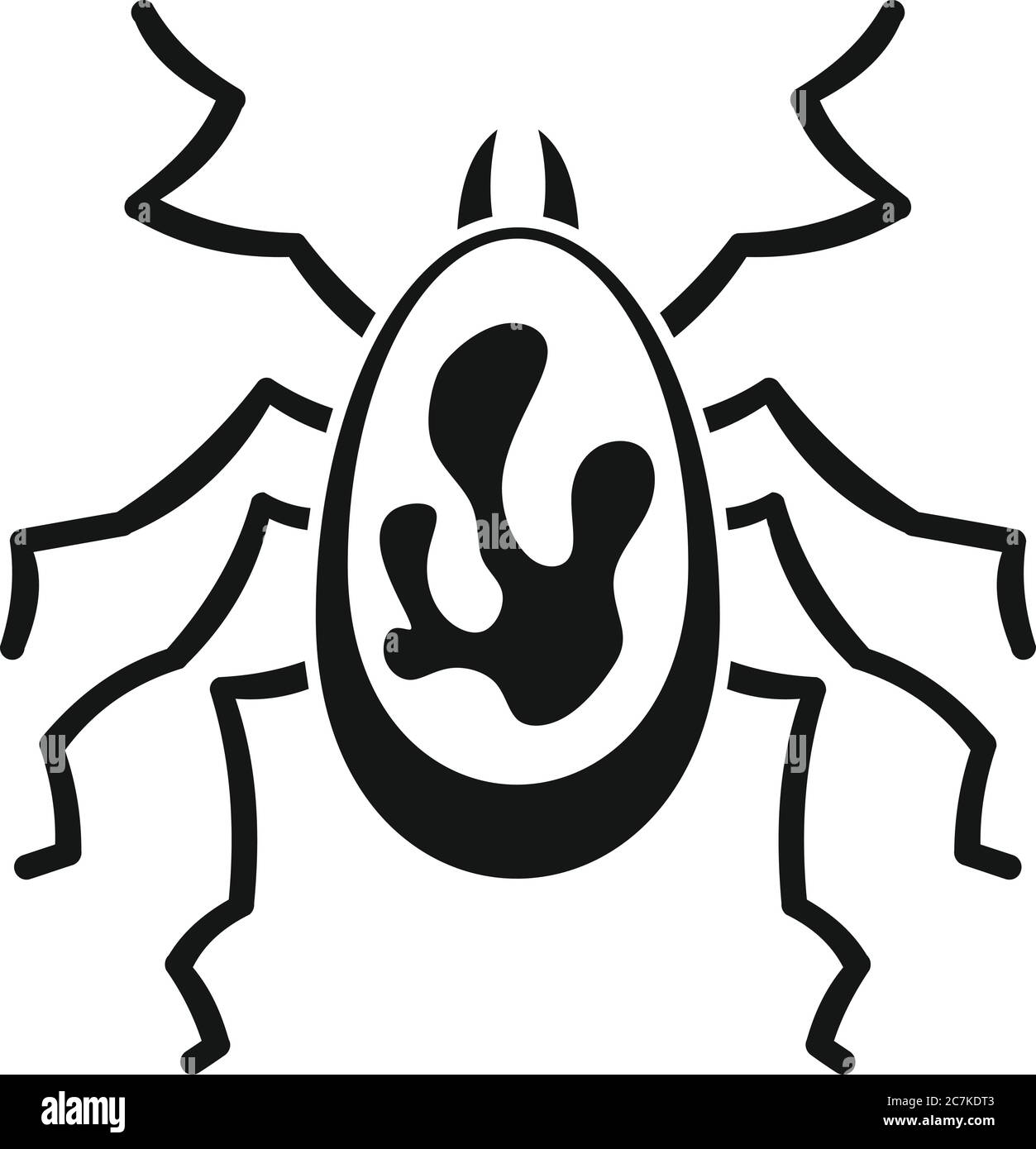 Symbol für Spider-Parasiten. Einfache Illustration von Spinne Parasit Vektor-Symbol für Web-Design isoliert auf weißem Hintergrund Stock Vektor