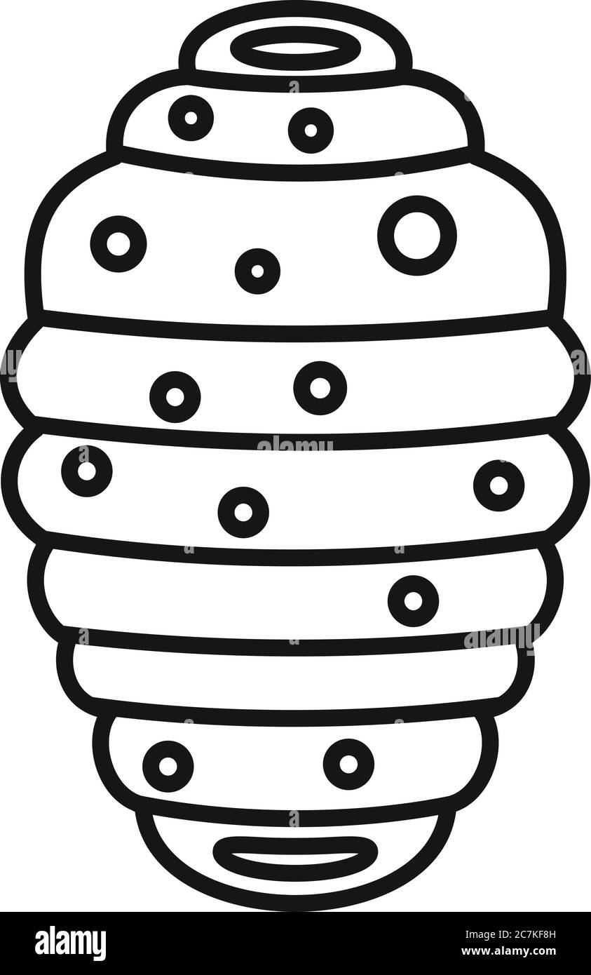 Parasitenlauch-Symbol. Umriss Parasitenlech Vektor-Symbol für Web-Design isoliert auf weißem Hintergrund Stock Vektor