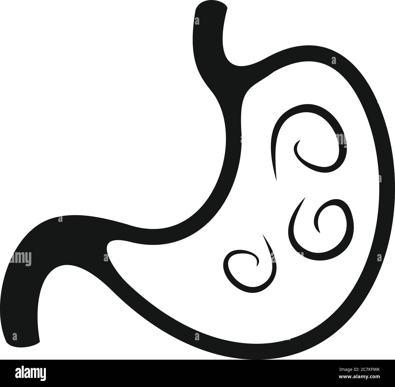 Magenparasiten-Symbol. Einfache Illustration von Magen Parasiten Vektor-Symbol für Web-Design isoliert auf weißem Hintergrund Stock Vektor