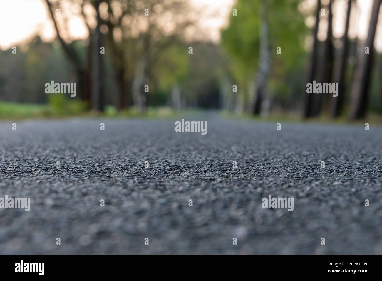 Leere Landstraße, Asphalt, Teer Stockfoto