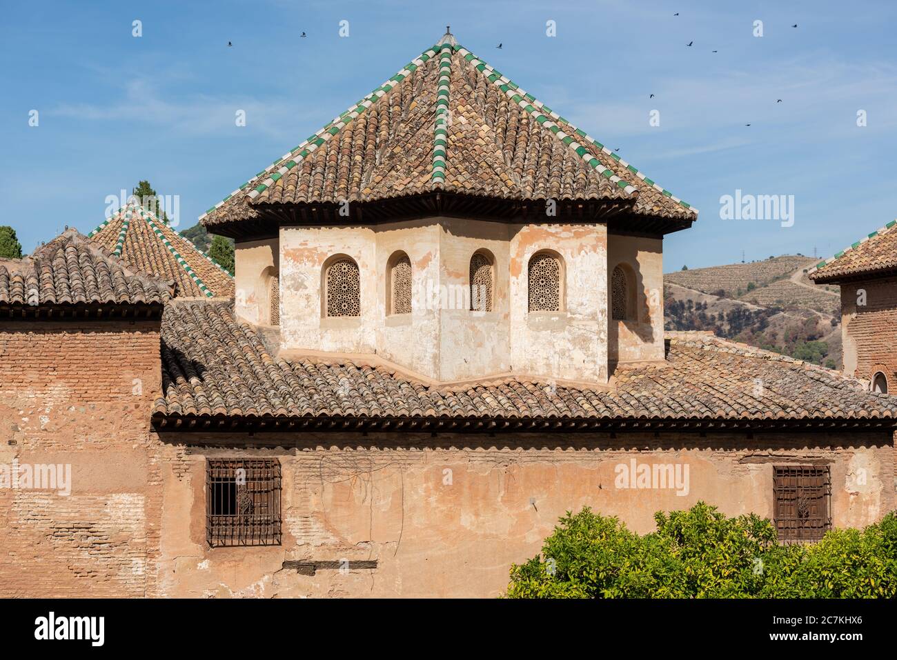 Der 8 spitze Turm der Halle von Abencerrajes in Die Alhambra von Granada ist Teil des Patio de los Leones In den Nasriden Palästen Stockfoto