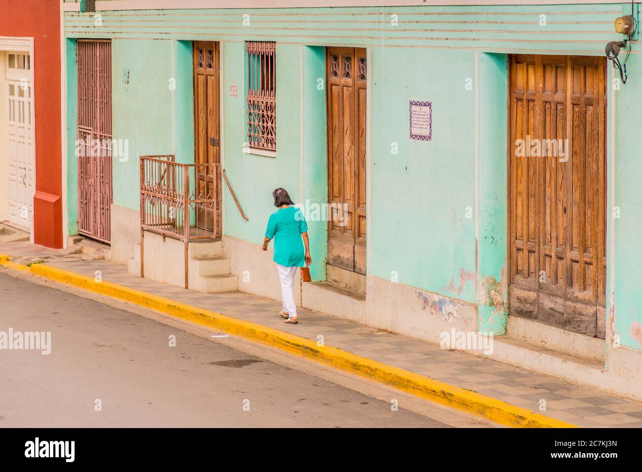 Eine typische Szene in Granada in Nicaragua Stockfoto