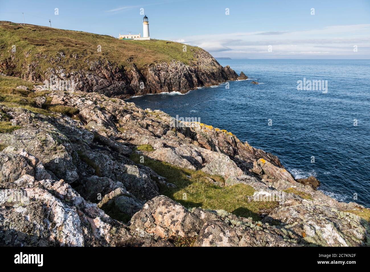 Leuchtturm in Tiumpan Head, Isle of Lewis, Äußere Hebriden, Schottland Stockfoto