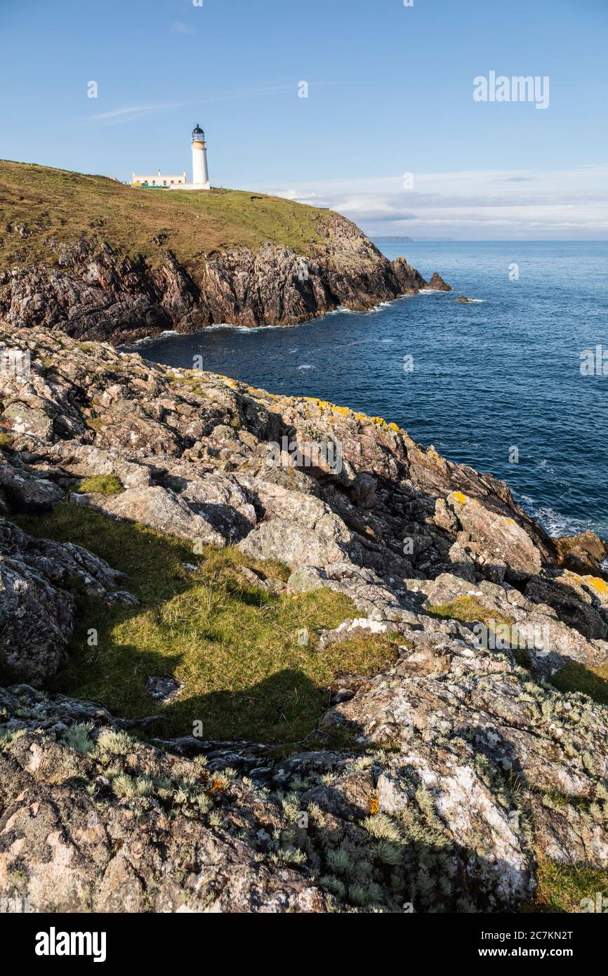 Leuchtturm in Tiumpan Head, Isle of Lewis, Äußere Hebriden, Schottland Stockfoto