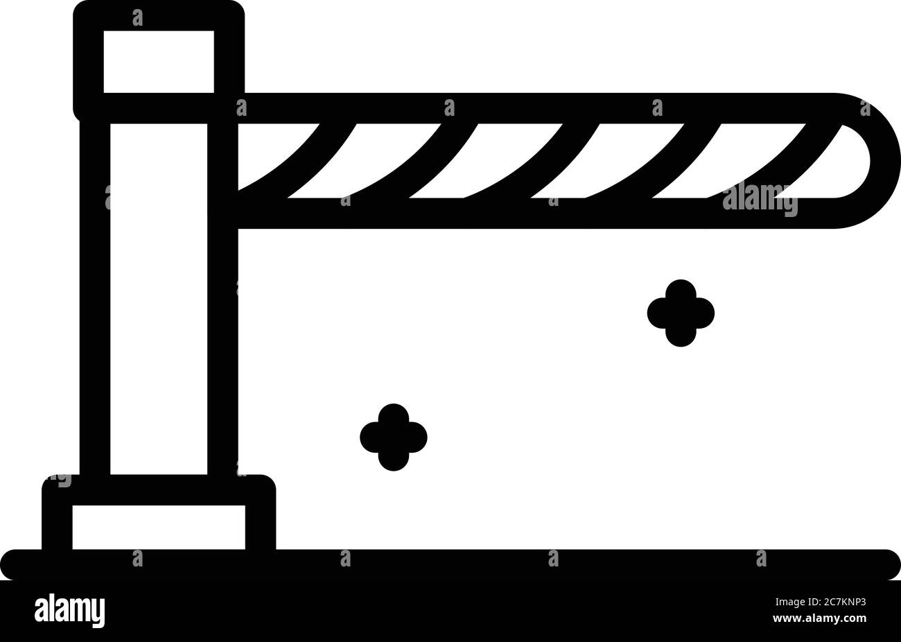 Symbol für Randbegrenzung, Umrissstil Stock Vektor