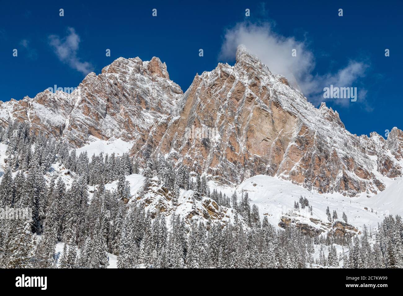 Monte Cristallo, Dolomiten, Cortina d'Ampezzo, Belluno, Venetien, Italien Stockfoto