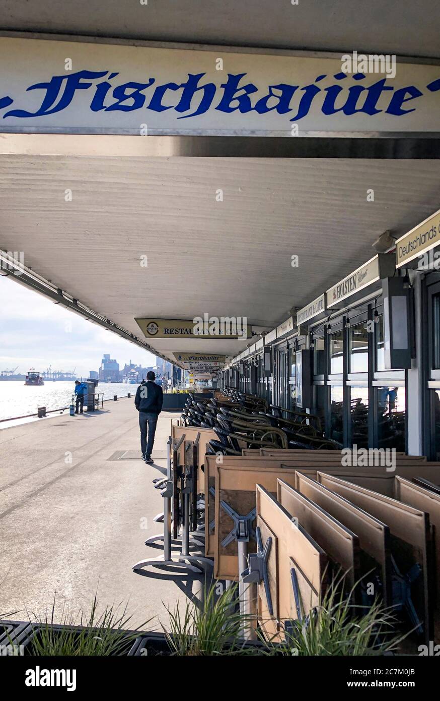 Landungsbrücken, Hafen, Hamburg, Deutschland Stockfoto