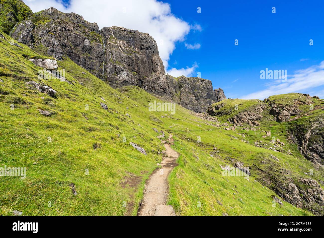 Quiraing Landschaft, Isle Of Skye, Schottland Stockfoto