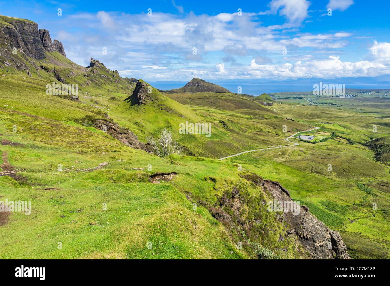 Quiraing Landschaft, Isle Of Skye, Schottland Stockfoto