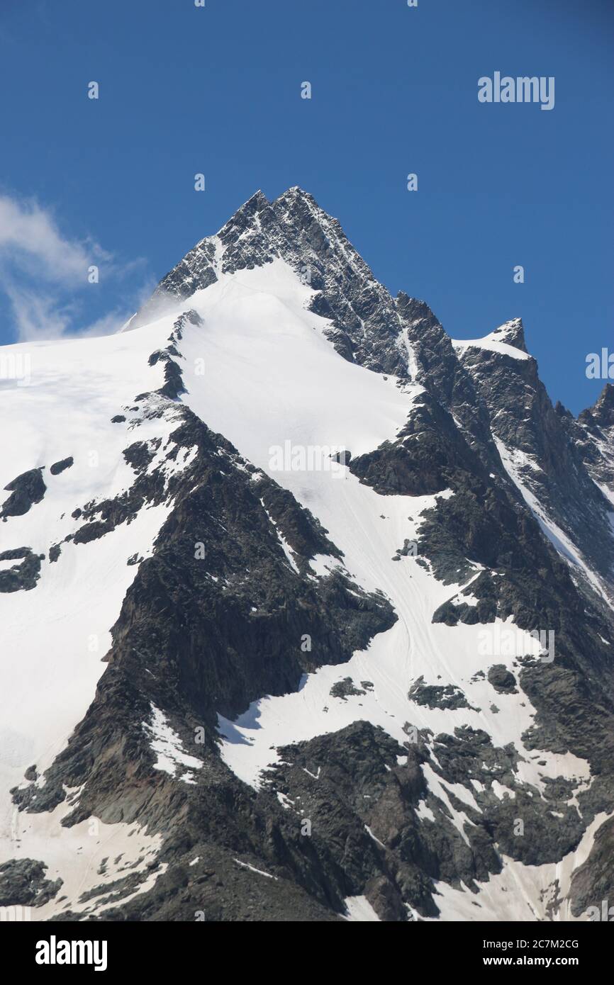Das Großglockner Gebirge in den alpen, Österreich, Europa. Großglockner ist der höchste Berg Österreichs, Höhe ca. 3750 Meter. Europa. Stockfoto