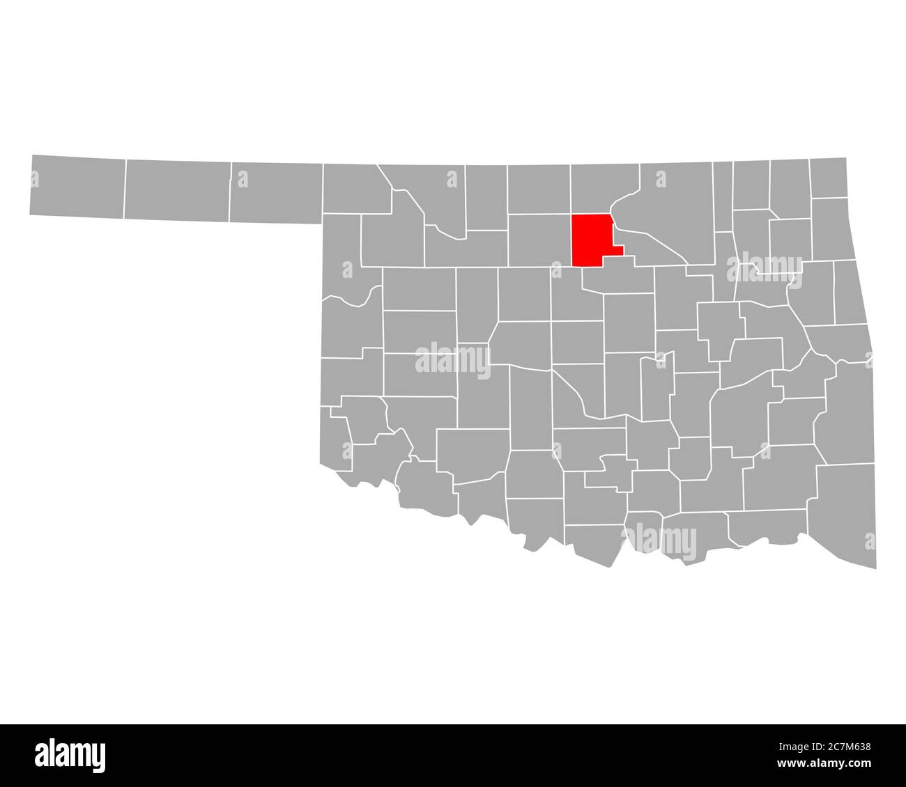 Karte von Noble in Oklahoma Stockfoto