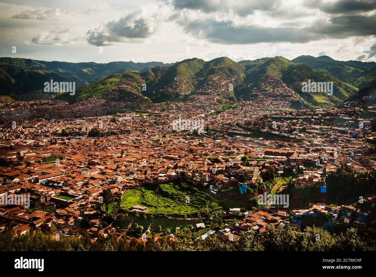 Hochwinkel Ansicht von Cusco, Peru, Südamerika Stockfoto