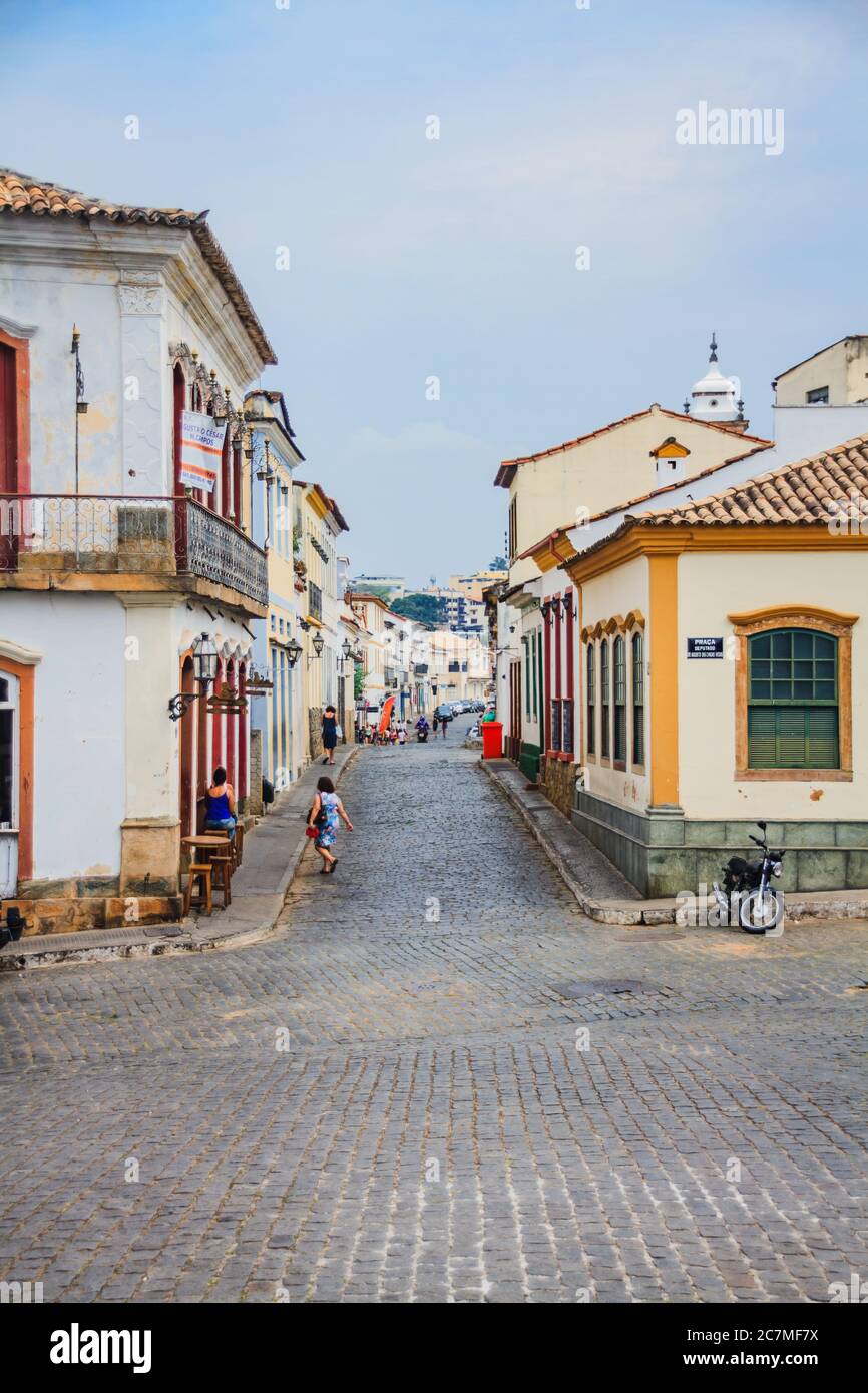 Alter Touristenplatz in São João del-Rei Stockfoto Alter Touristenplatz in São João del-Rei Stockfoto