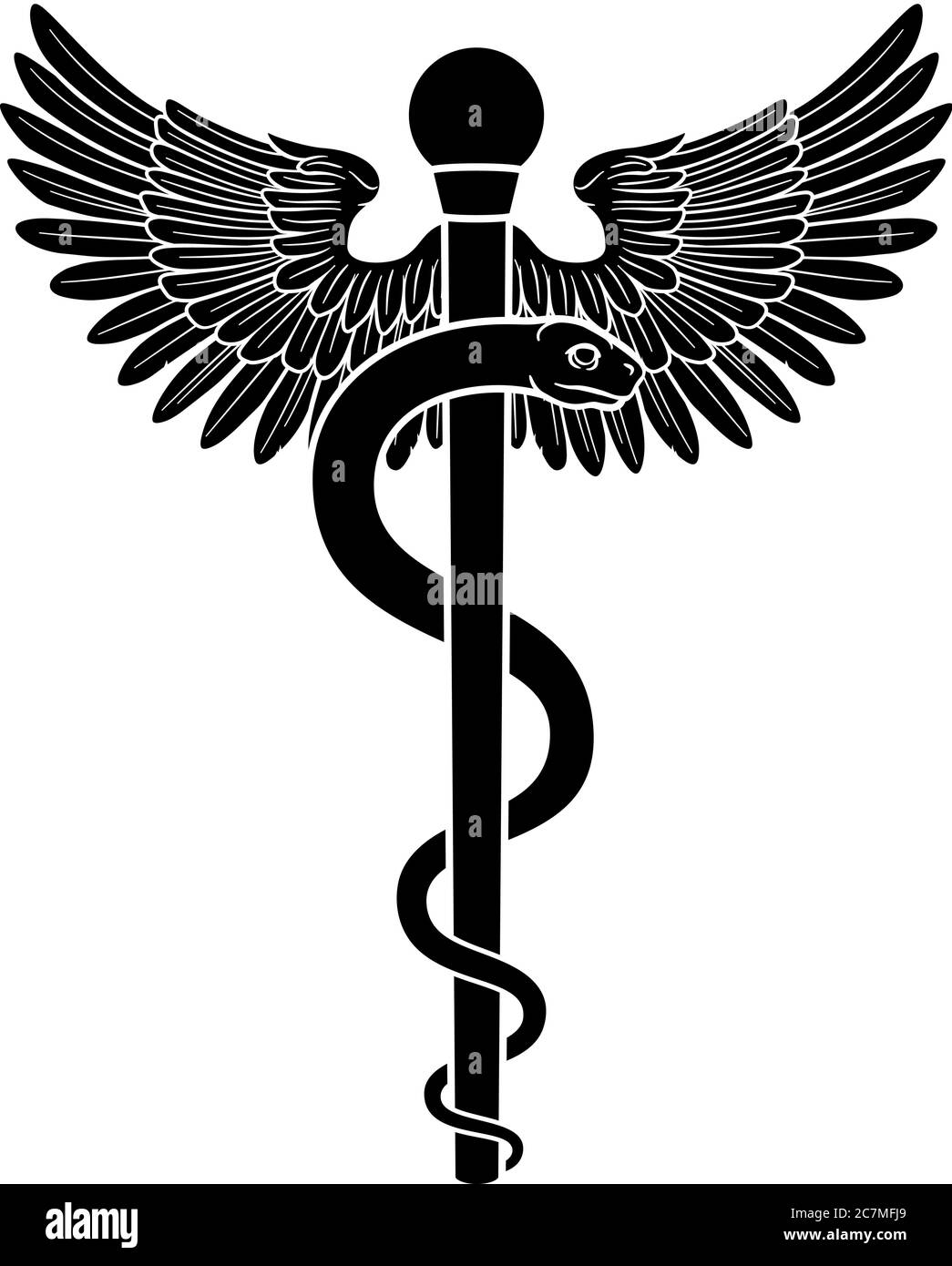 Rod von Asclepius Aesculapius medizinische Symbol Stock Vektor