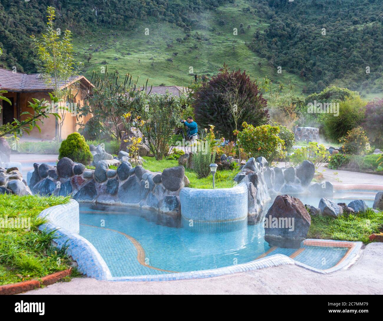 Termas de Papallacta Resort in Ecuador. Berühmt für heiße Quellen vulkanischen Quellen entnommen. Stockfoto