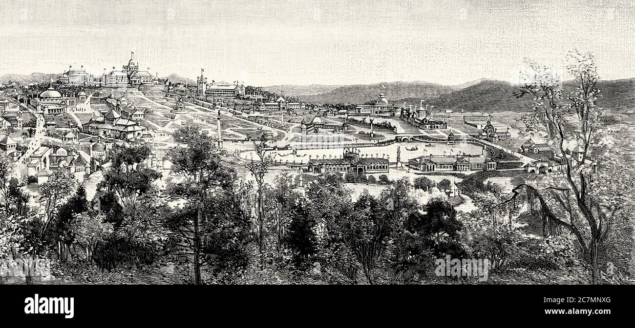 Internationale Ausstellung in Atlanta 1895, Vereinigte Staaten von Amerika. Von La Ilustracion Española y Americana 1895 Stockfoto