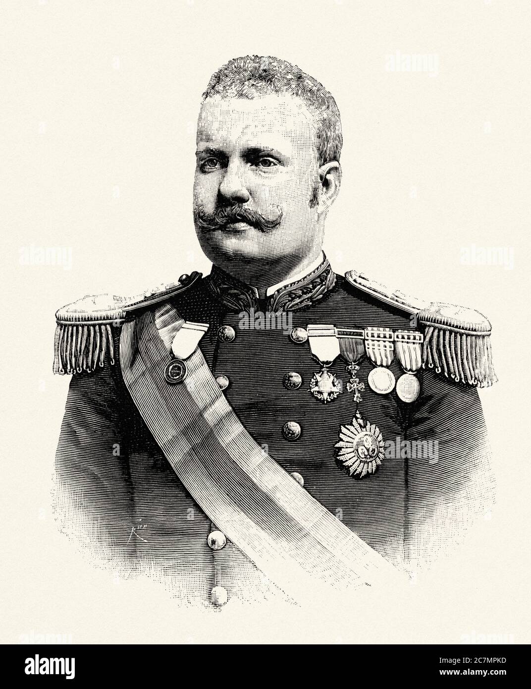 Carlos I. von Portugal (Lissabon 1863 - 1908), war der dritte und letzte König von Portugal und den Algarves. Aka der Märtyrer. Portugal, Europa. Von La Ilustracion Española y Americana 1895 Stockfoto