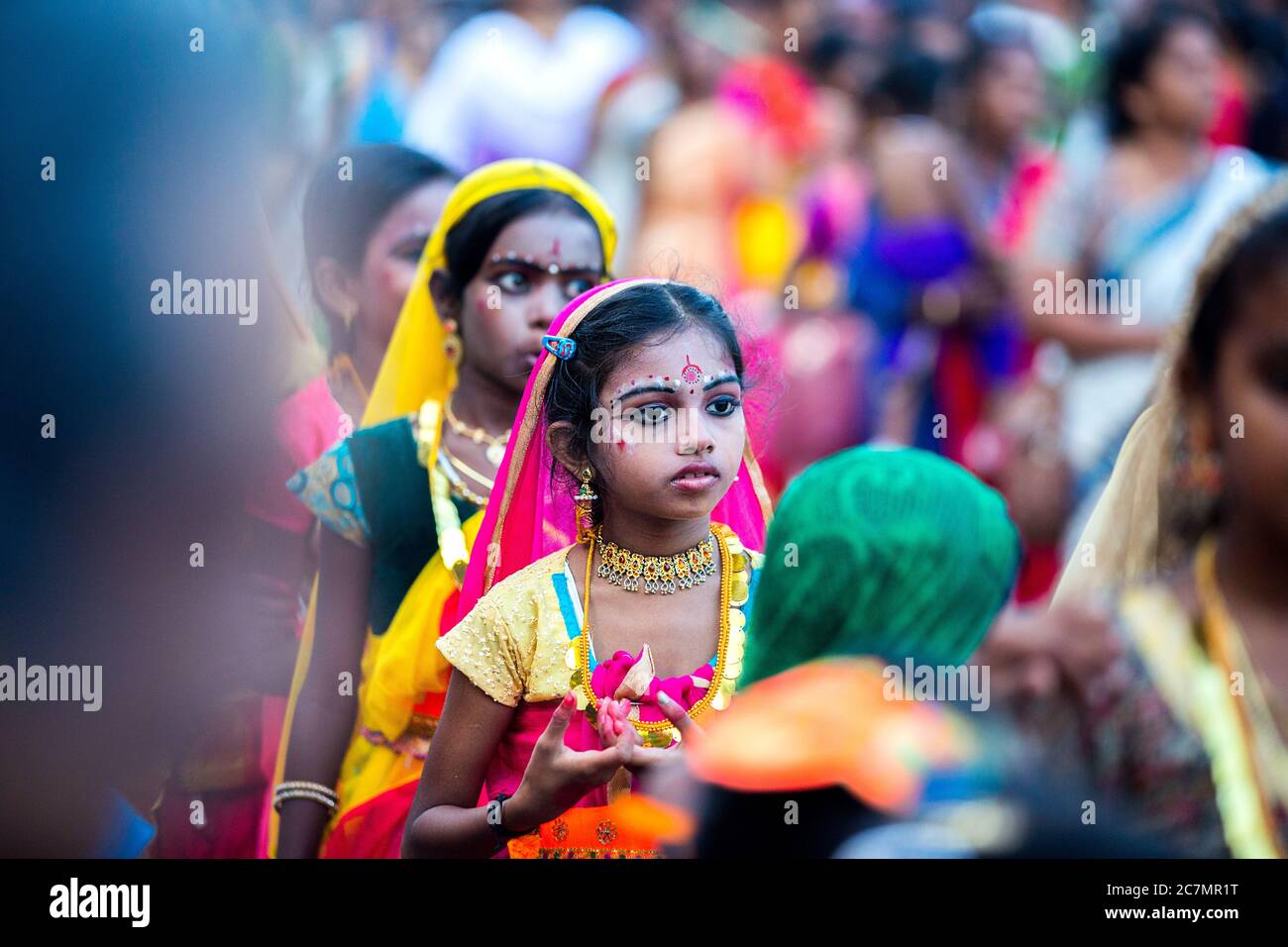 janmashtami Festival, Festivals in indien, Festivals kerala, Tanzformen kerala, farbenfrohe indische Festival, thrissur, kerala, südindien, indien Stockfoto